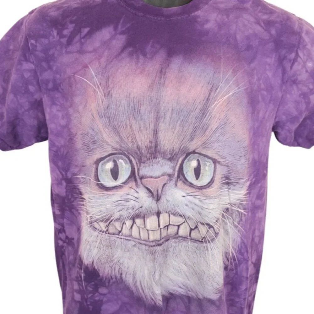 Cheshire Cat T Shirt Mens Size Medium Purple The Mountain Alice In Wonderland